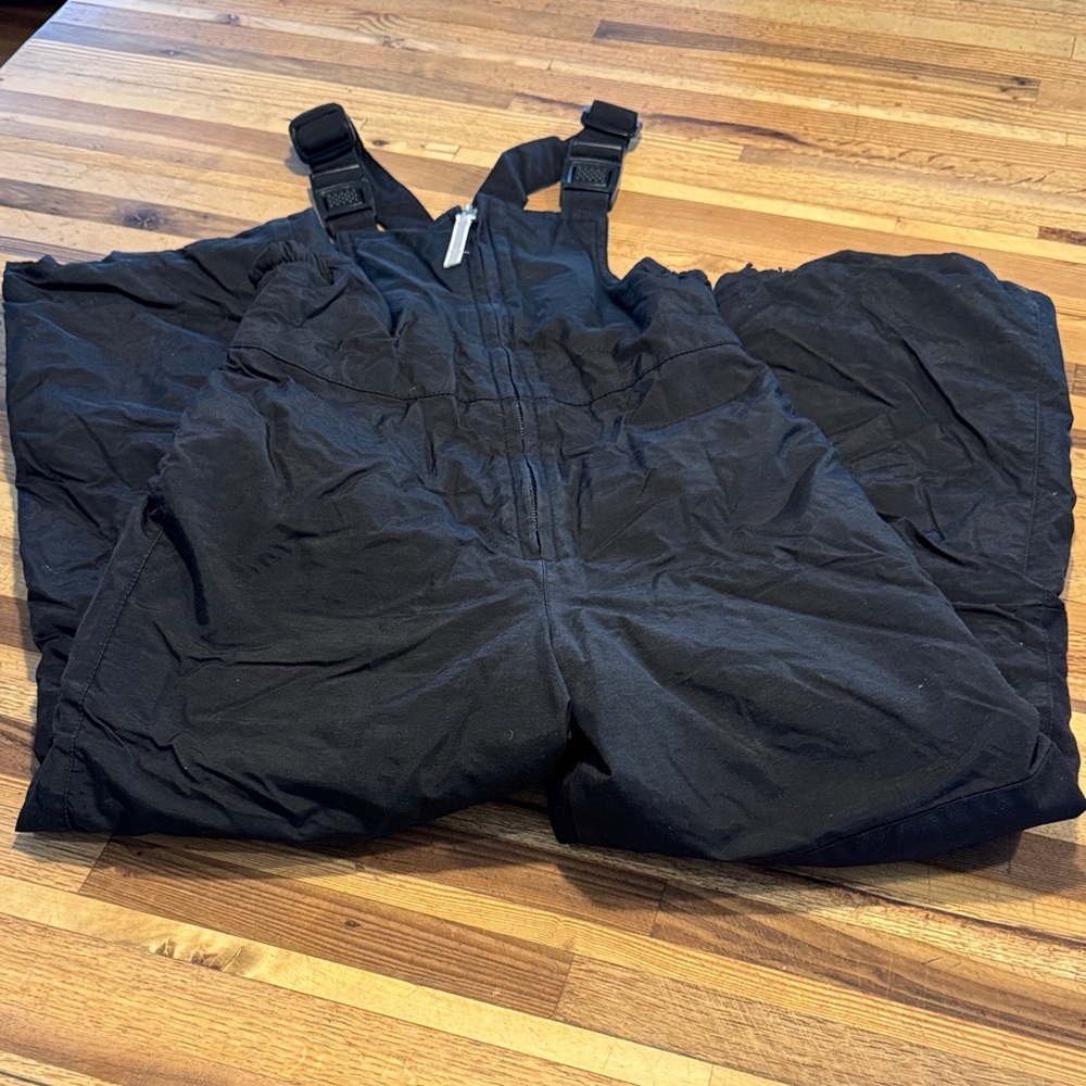 Lands' End Kids Black and Blue Snow Bibs